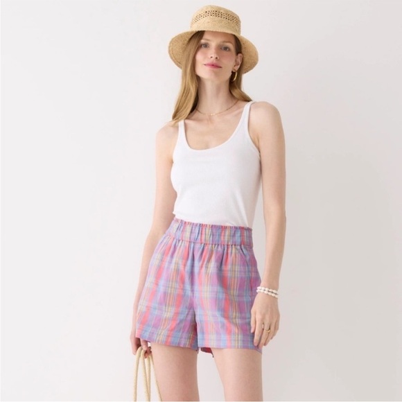 J. Crew Pants - J. Crew Pull-On Short in Sunset Plaid